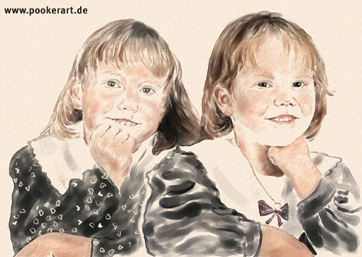 Kinderportrait Aquarell